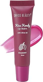 Swiss Beauty Kiss Kandy Tinted Lip Balm | Moisturising Non-Sticky Formula with Olive Oil & Vitamin E | Soft, Smooth & Hydrated Lips All Day | Mulberry, 10ml