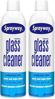 Glass Cleaner Aerosol Spray, 19 Oz, Pack of 2