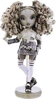 Shadow High Rainbow High Series - Nicole Steel - Fashion Doll in Grey Tones with Curly Hair, Two Designer Outfits and Accessories - Collectable - For Children from 6 Years
