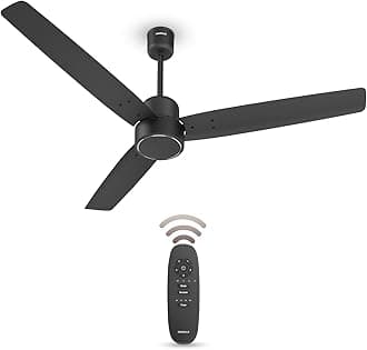 - Havells FAB BLDC Ceiling Fan 1200mm (Made In India), 380 RPM, Savings Upto 65%, Reverse Rotation, 4 Modes (Boost,Sleep,Breeze,Mop), Low Wattage 30W, Low Noise, Air Flow:225 CMM, 3Y Warranty, Black