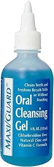 Dental Cleaning Gel for Dogs, Cats, Horses, Exotics and Companion Animals (4oz), Light Blue/White