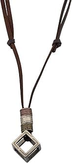 Eyeglass Holder Necklace O Ring Adjustable Leather Strap Necklace