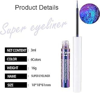 Mysense Chameleon Liquid Glitter Eyeliner, Metallic Satin Eyeliner Liquid Liner Multi-Reflective Sparkle Finish, Smudge-proof Long-lasting Glitter Eye Shadow Makeup, 01 Gold