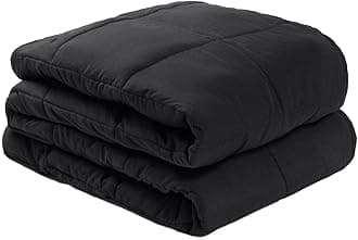 Brentfords Weighted Blanket Adult 8kg Black, Double Weighted Blanket Anxiety Relief for Adults Soft Comfy Heavy Blanket for Bed Sofas 150 x 200cm (17lb) (Disclaimer Only suitable for age 3+ years)