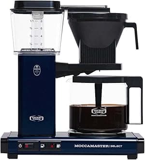 MoccamasterKBG Select, Filter Coffee Maker, Coffee Machine, Midnight Blue, UK Plug, 1.25 Liters