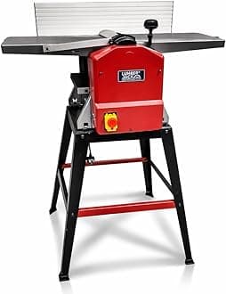LUMBER JACK 10 x 5 Inch Planer Thicknesser with HSS Twin Blades, Dust Chute, & Legstand for Woodworking
