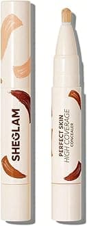 SHEGLAM Perfect Skin High Coverage Concealer - Liquid Concealer Brush Moisturizing Weightless All - Day Hydrate Concealer Makeup (Chantilly)