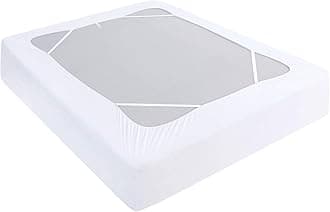 Moonsea Box Spring Cover California King Size, Elastic Fabric Wrap Around 4 Sides Bed Skirt, Sleek Alternative for Bed Skirts for Hotel/Home - California King, White