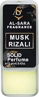Solid Perfume for Men & Women | Alcohol-Free, Non-Greasy, Long-Lasting Natural Fragrance | Portable & Travel-Friendly Cologne (Musk Rizali)