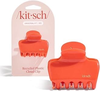 Kitsch Medium Hair Clips for Women – Strong Hold Claw Clips for Thick or Thin Hair – Recycled Plastic, Non-Slip, Durable - Cherry, 1pc