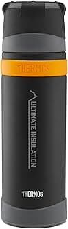 Thermos - Matt Black Ultimate Flask (900ml), Reusable Insulated Stainless Steel Thermal Coffee Cup for Hot or Cold Drinks, Vacuum Sealed Water Flask with a Leak-Proof Lid, 24hr Hot/24hr Cold