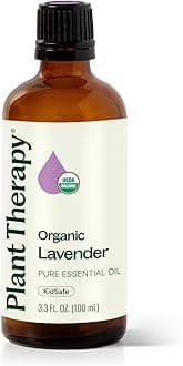 Plant Therapy Organic Lavender Essential Oil 100% Pure, USDA Certified Organic, Undiluted, Natural Aromatherapy, Therapeutic Grade 100 mL (3.3 oz)