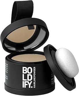 BOLDIFY Hairline Powder - Root Touch Up Hair Color for Gray Coverage - Bald Spot Concealing Hair Powder for Women & Men - 24-Hour Stain-Proof - Medium Blonde