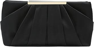 CHARMING TAILOR Clutch Evening Bag Elegant Pleated Satin Formal Handbag Simple Classy Purse for Women