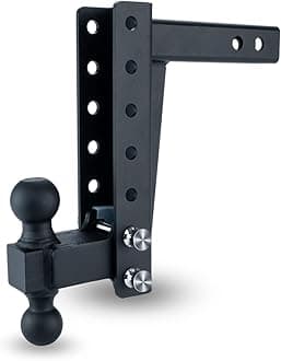 OPENROAD Adjustable Trailer Hitch, Fits 2" Receiver, Dual Ball (2" x 2-5/16")，10" Rise Drop Hitch, 10000 LBS GTW-Tow Hitch for Heavy Duty Truck