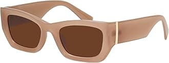 Retro Cat Eye Rectangle Polarized Sunglasses for Women Chunky Style MS52370