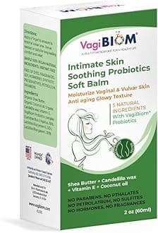 Intimate Skin Soothing Probiotics Soft Balm SheaButter with VagiBiom Lactobacillus crispatus for Skin Care. 100% NATURAL - NO VEGAN Maintain Optimal pH Relieves Feminine discomfort