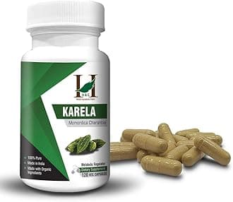 H&C Karela/Bitter Gourd Capsules (Momordica charantia) - 900mg per Serving, 120 Vegan Capsules | for Metabolic Wellness