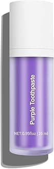 Purple Toothpaste for Teeth Whitening, Purple Toothpaste, Tooth Stain Removal, Tooth Stain Removal Colour Corrector, Teeth Whitening Kit - 0.95 Fl Oz (Pack of 1)