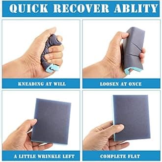 Jamiikury Sanding Sponge, 100 Grit, Medium, Washable and Reusable, Wet Dry Sandpaper Sponge for Wood, Metal, Furniture, Paint and Drywall, Pack of 8