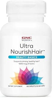 Women's Ultra NourishHair Vitamins | Supports Healthy Hair, Skin and Nails | Biotin with Vitamins C, E and Zinc | Daily Supplement | 60 Count