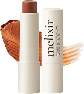 Vegan Lip Butter (12 Colors), Hydrating Tinted Lip Balm Stick, Bee-Free, Petrolatum-Free, Plant-Based, Moisturizes Dry & Chapped Lips With Shea Butter, Sheer, Natural Finish - #12 Caramel