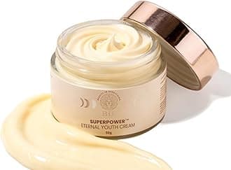 BiE Superpower - Eternal Youth Cream | Anti-Aging Cream with Squalane, Almond Oil & Ginseng Stem Cells | Reduces Wrinkles & Fine Lines | Unisex | For All Skin Types | 50gm