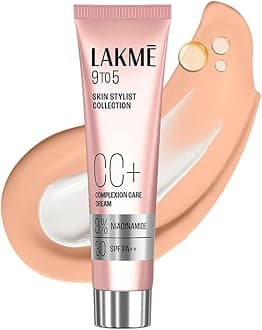 Lakme 9 to 5 CC Cream Beige with 3% Niacinamide Complex SPF30 PA++ | 90% lightweight moisturizing cream for Care & 10% Foundation for Care |Conceals Dark Spots| Brightens Skin |30 g