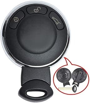 keyless entry remote car Key fob Shell Case 3 Button for BMW Mini Cooper 2007-2014,Just Key Shell