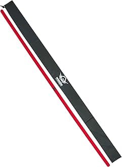 Foam Padded Bo Staff for Safe Practice and Training with Carry Bag Case - Red