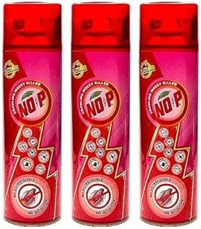 NO-P Cockroach killer spray | Crawling Insect killer spray | Instant Kill | Bedbugs, Cockroach, Ants, Spiders, Termites, Lizards, Worms, White Ants | 425ML Pack Of 3