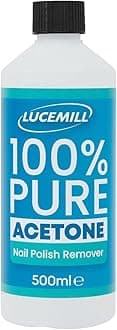 100% Pure Acetone | 500ml | Professional Nail Polish Remover | Soak-Off Gel, Acrylics, Tips & Glue | UK Made