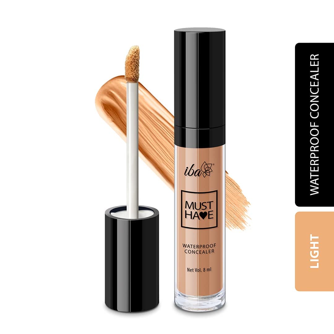 Iba Must Have Waterproof Concealer Matte Finish - Light, 8ml | Full Coverage & Long Lasting | Oil Free & Lightweight | Easily Blendable Concealer For Face Makeup | 100% Natural & Vegan Makeup