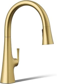 K-22068-2MB Graze Kitchen Sink Faucet, Vibrant Brushed Moderne Brass
