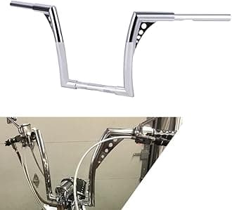 12" Rise Ape Hangers Handlebar 1-1/4" Diameter Bar For Harley Sportster XL 1200 883 Dyna Softail ＆ Touring Road Glide/Road King