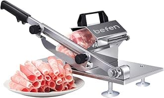 Manual Frozen Meat Slicer, befen Upgraded Stainless Steel Meat Slicer Beef Muttle Roll Food Slicer Slicer Cutting Machine for Home Shabu Korean BBQ