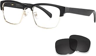 Smart Glasses Bluetooth Audio Glasses for Men Women with Built-in Mic & Speakers, Blue Light Filter & Polarized Sunglasses Lenses, Voice Assistant, Open Ear Music & HD Calling (Black Gold)