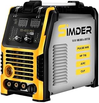 SSIMDER MIG Welder Aluminum Pulse MIG/MAG/HF TIG/Stick/CUT 200A Welding Machine SD4050Pro 10 in 1 Welder