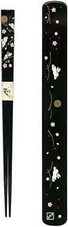 Tanaka-hashi Ryu Mei 058016 Rabbit Japanese Chopstick Box and Set, Black