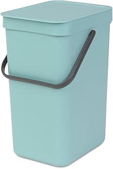 Brabantia Sort & Go Recycling Trash Bin, Mint, 12L, 109744