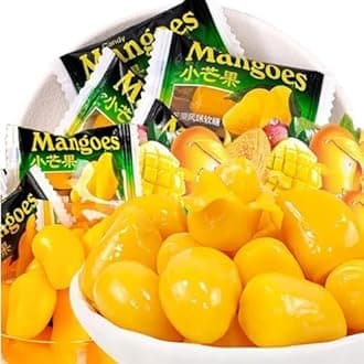 Mango Peelable Candy 100g/200g/400g/bag, Mango Soft Candy, Fruit Juice Fudge, Peeling Gummy Candy, Healthy Desserts, Wedding Candies, Sweets,peelable gummies，Instant Chinese Snacks (200g/bag)