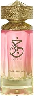 Khair Peach Delulu Eau de Parfum for Women – 3.4 Fl Oz | Sophisticated Gourmand Perfume with Peach, Nectarine, Guava, Vanilla & Florals | Long Lasting Luxury Fragrance