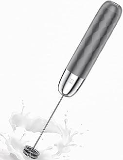 Rechargeable Milk Frother, LunaFro Mini Handheld Electric Foam Maker Detachable Stainless Steel Whisk Drink Mixer Foamer Mini Blender for Matcha, Lattes, Cappuccino, No Stand