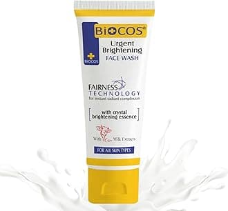 BIOCOS Urgent Whitening Face Wash Magic Face Cleanser With Milk Extracts Fairness Brightning Skin