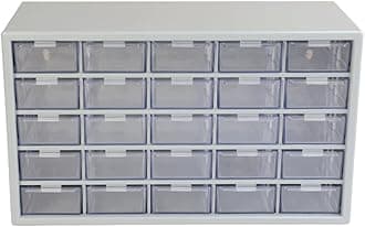 Alkon Polypropylene Component Organiser With Drawers (Aco25) Small Parts Storage|Jewellery|Pharmacy|Shop|Medicine|Nuts|Screws|Bolts|Diy|Clinic|Hospital|Multiple Drawers-25 Drawers