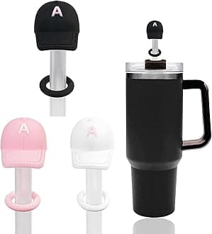 3 Pcs Cute Cap Straw Covers Cap Toppers Compatible with Stanley 30&40 oz Tumbler Cups,Reusable Cute Silicone Straw Tips Lids Protectors for 0.4 in/10mm Stanley Cups Straw Accessories