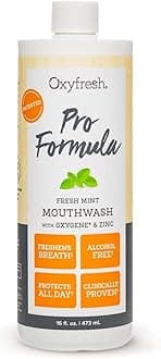 Zinc Mouthwash: For Long-Lasting Fresh Breath & Healthy Gums. Dentist recommended. No Artificial Colors, Alcohol-Free, 16oz