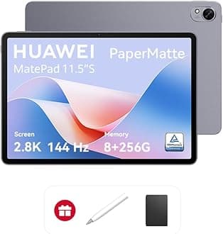 HUAWEI MatePad 11.5"S Papermatte Tablet, 120Hz Eye-soothing HUAWEI FullView Display, All-metal Unibody Sleek Design, 8GB+256GB, Wifi, Grey + M-pencil (3rd Gen) + Cover