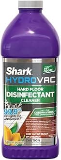 HydroVac Household Disinfectant Cleaner, Kills 99.9% of Bacteria & Viruses, Compatible with Shark HydroVac 3-in-1 Multi-Surface Cleaners on Hardfloor, Stone, Laminate & Tile, Purple, WDCD60