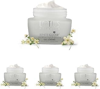Lotus Herbals WhiteGlow Skin Brightening Gel Crème I Gives radiant skin in 7 days I Gel+Crème Formula I Reduces dark spots I Non-Oily Hydration I SPF25 PA+++ I Suits all skin types I 40g (Pack of 4)